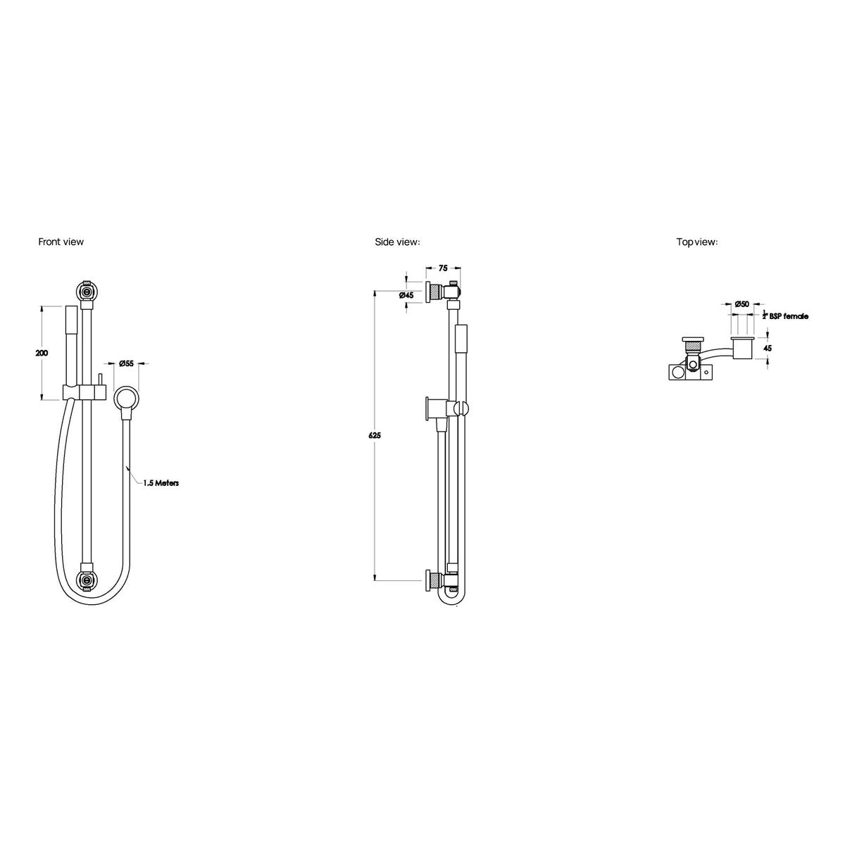 Brodware Industrica Single Function Handshower