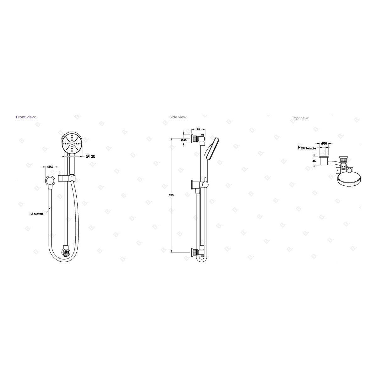 Brodware Industrica Multi-Function Handshower