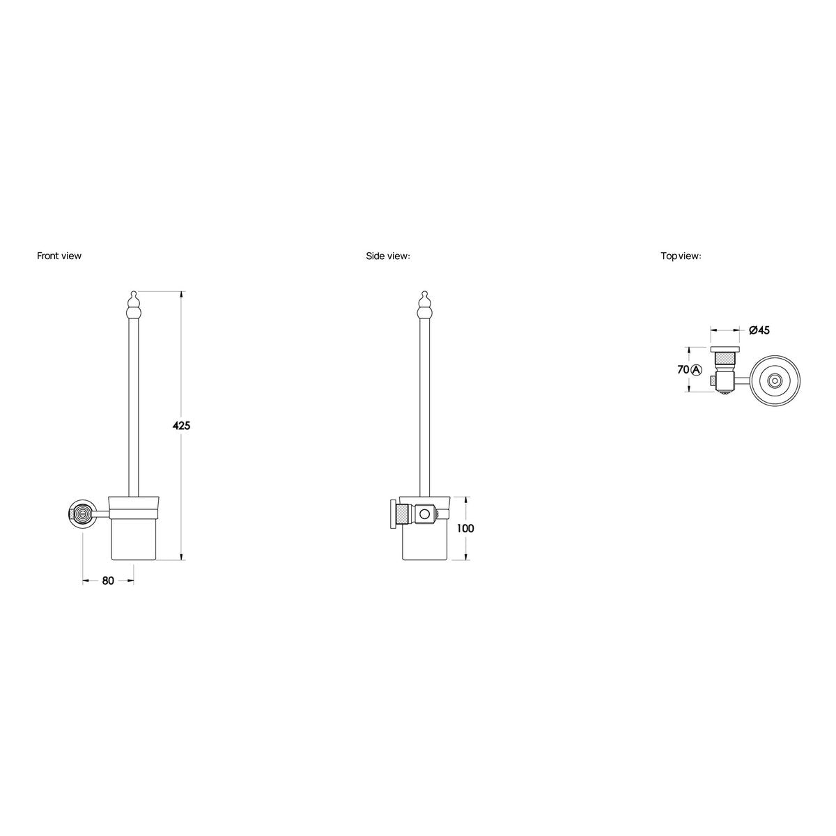 Brodware Industrica Toilet Brush Holder