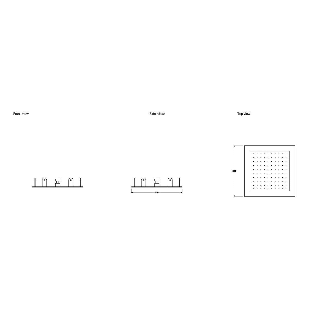 Brodware Sq 75 Flush Mount Shower