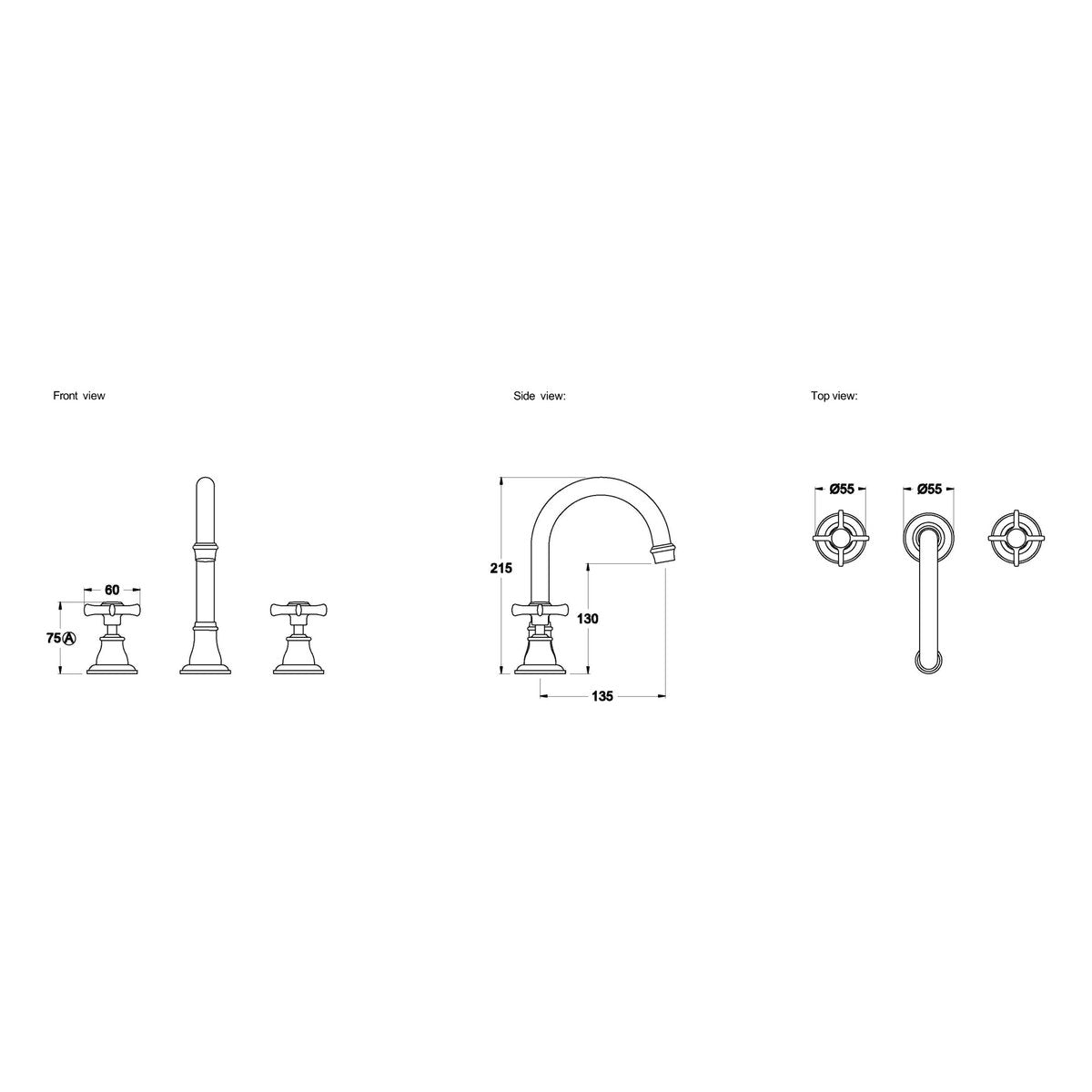 Brodware Neu England Basin Set III, Metal Lever