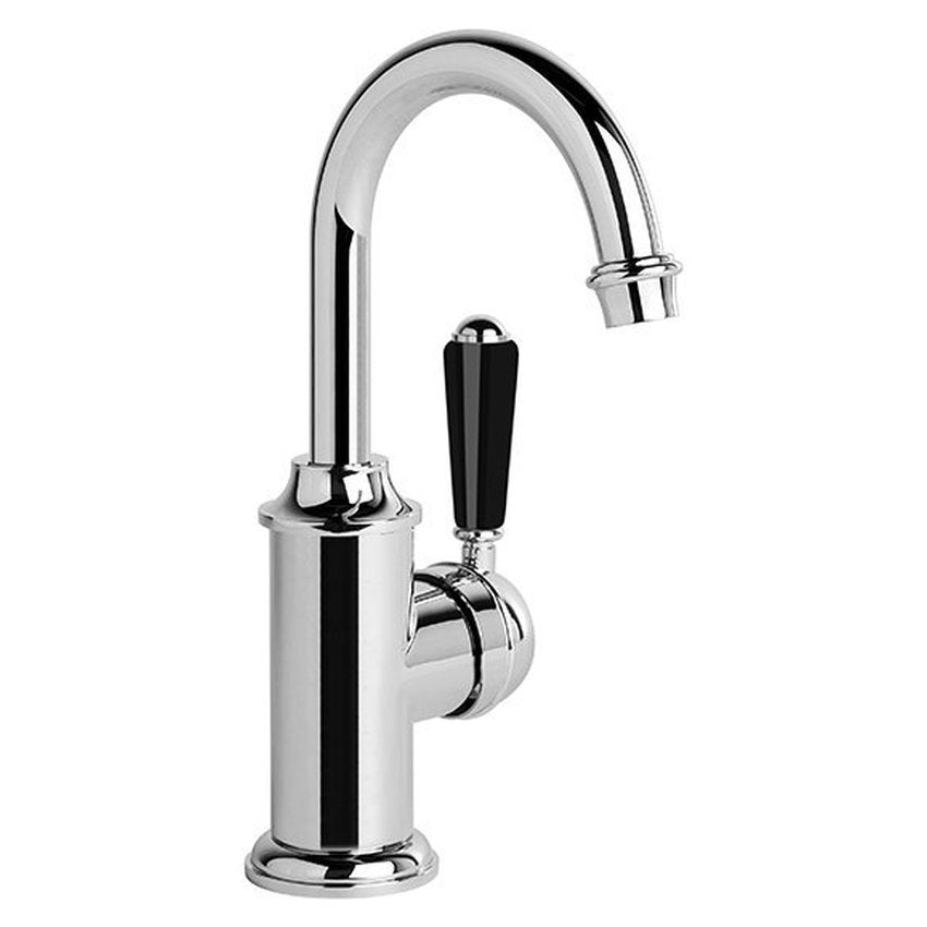 Brodware Neu England Basin Mixer III, Black Porcelain Lever