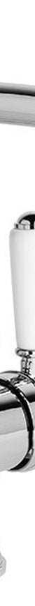 Brodware Neu England Basin Mixer II, White Porcelain Lever