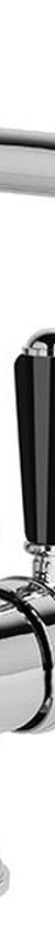 Brodware Neu England Basin Mixer II, Black Porcelain Lever