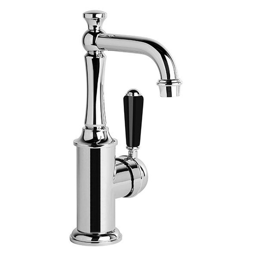 Brodware Neu England Basin Mixer II, Black Porcelain Lever