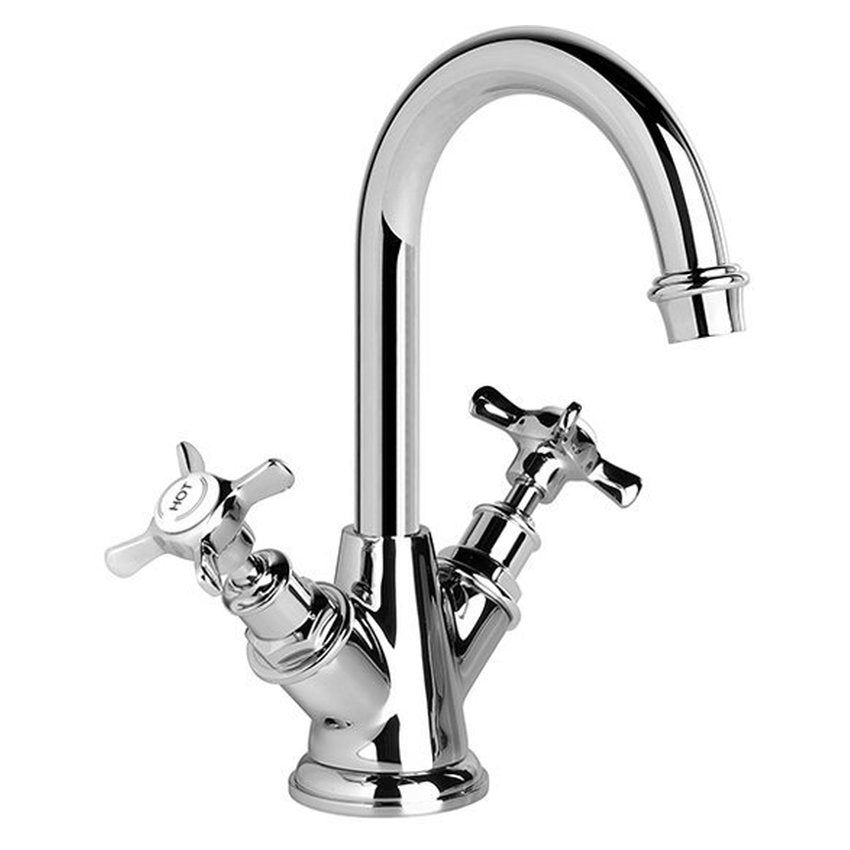 Brodware Neu England Basin Mixer IV, Cross Handle - Ceramic Disc