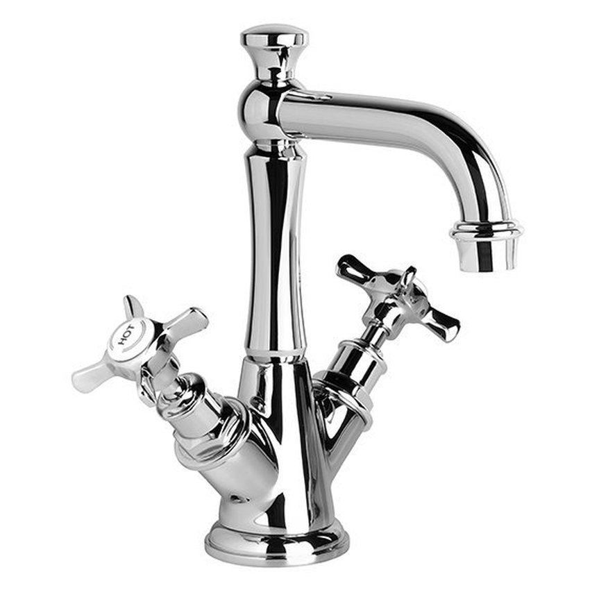 Brodware Neu England Basin Mixer I, Cross Handle - Ceramic Disc