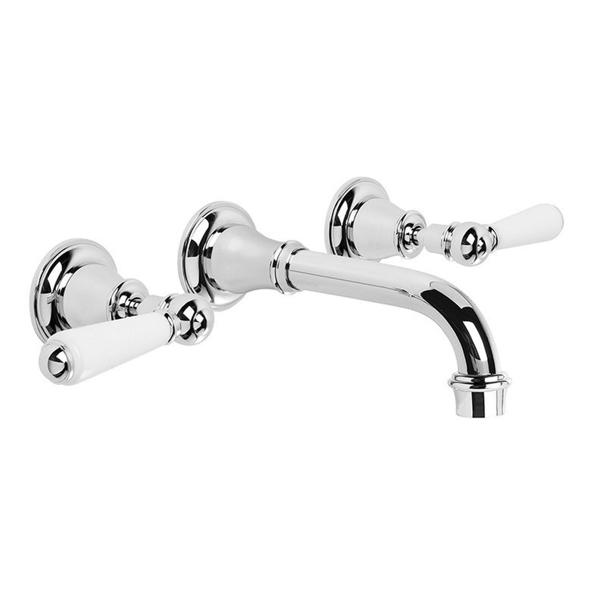 Brodware Neu England Wall Set IV, White Porcelain Lever