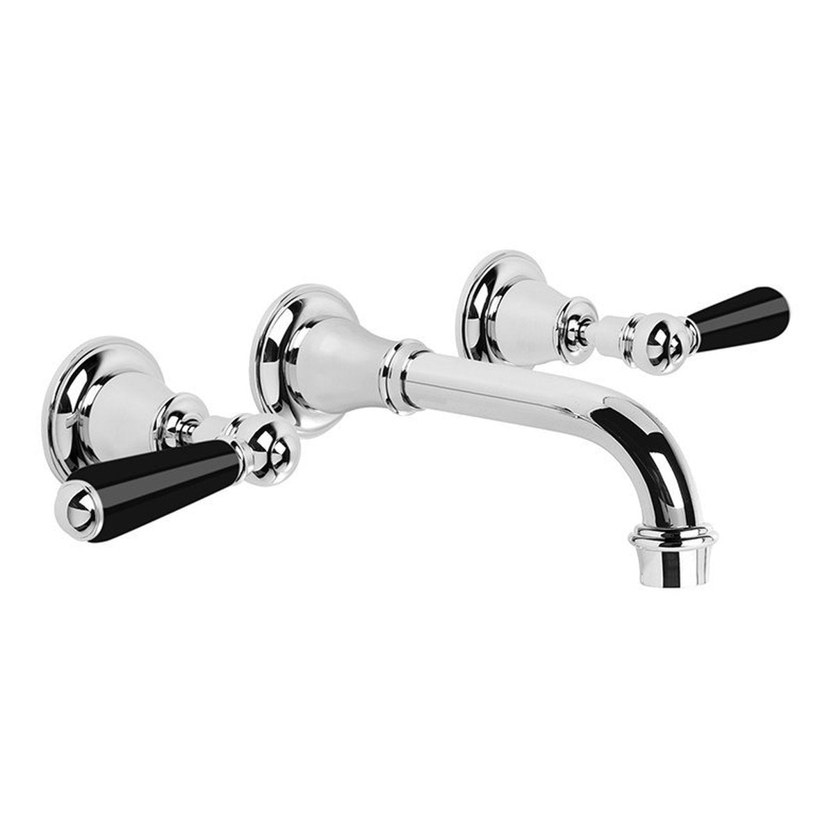 Brodware Neu England Wall Set IV, Black Porcelain Lever