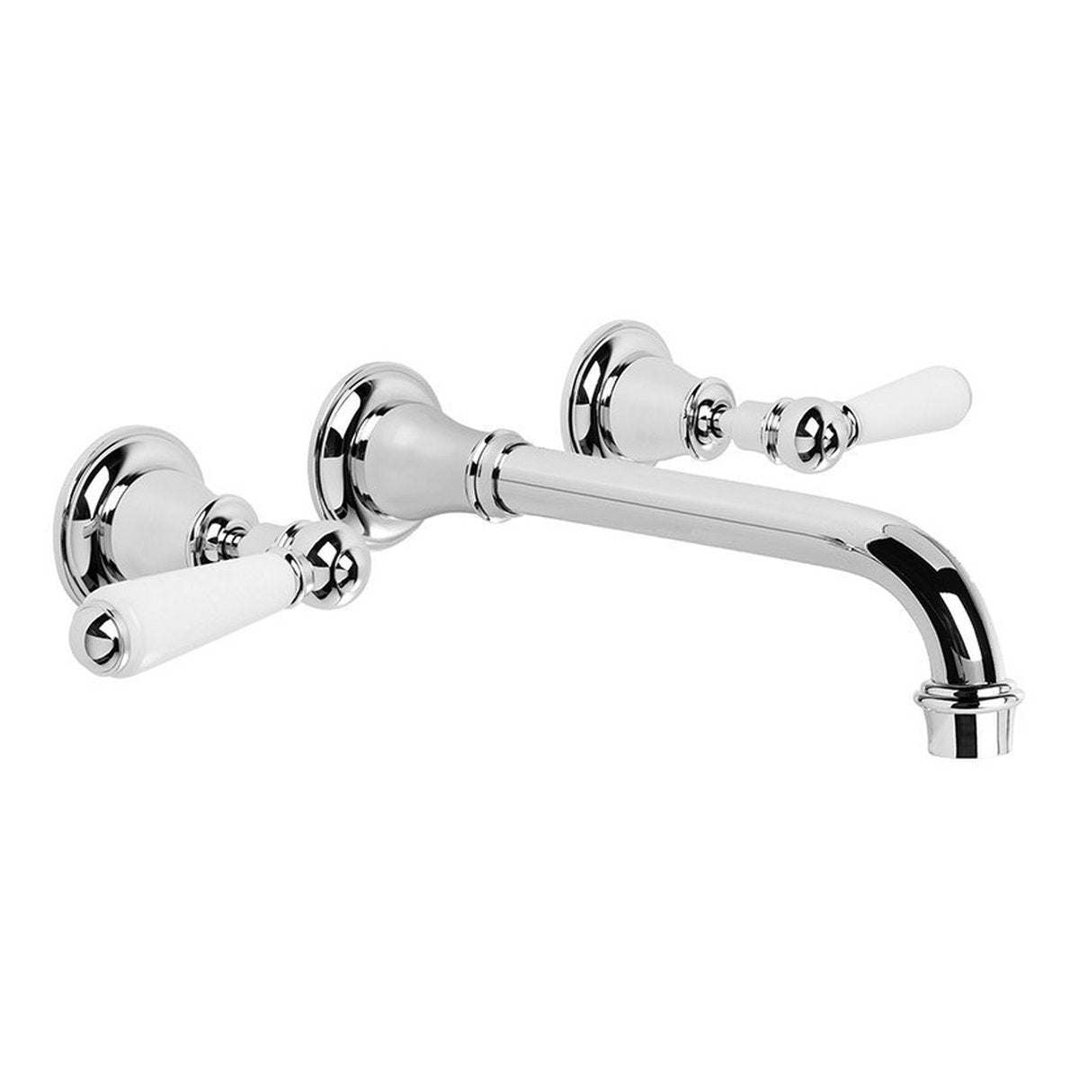 Brodware Neu England Wall Set III, White Porcelain Lever