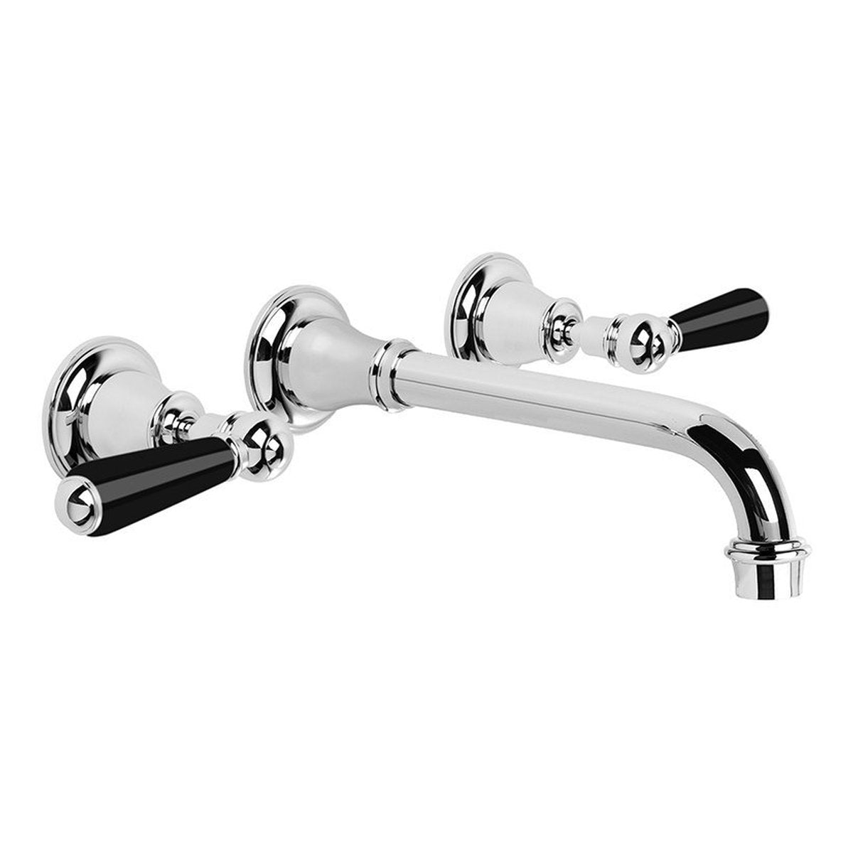 Brodware Neu England Wall Set III, Black Porcelain Lever
