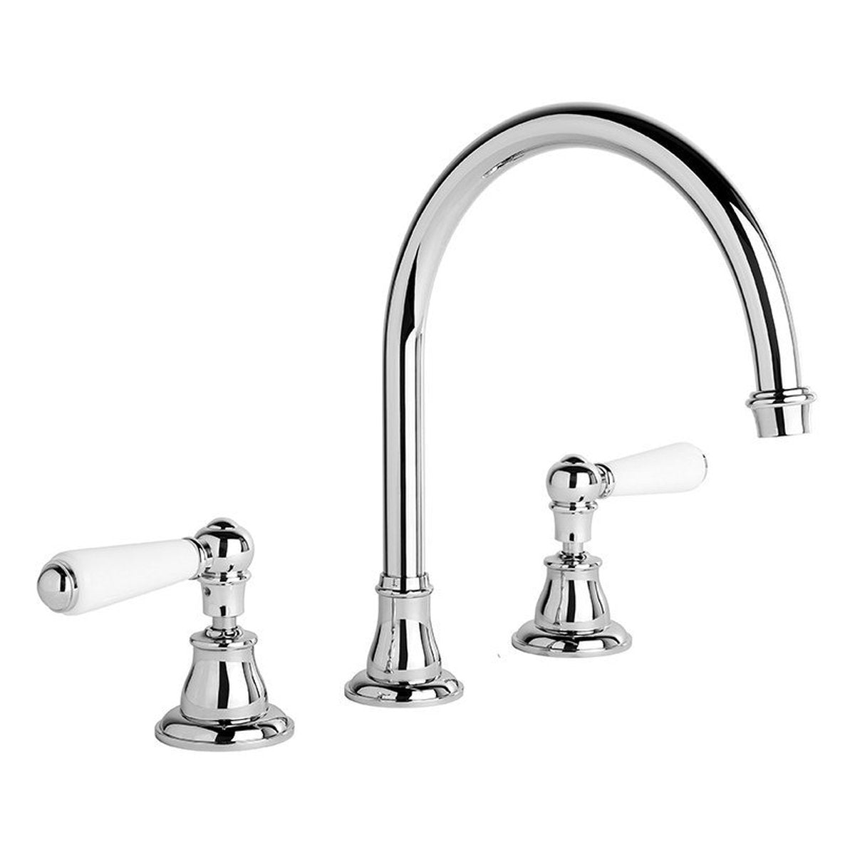 Brodware Neu England Kitchen Set IV, White Porcelain Lever