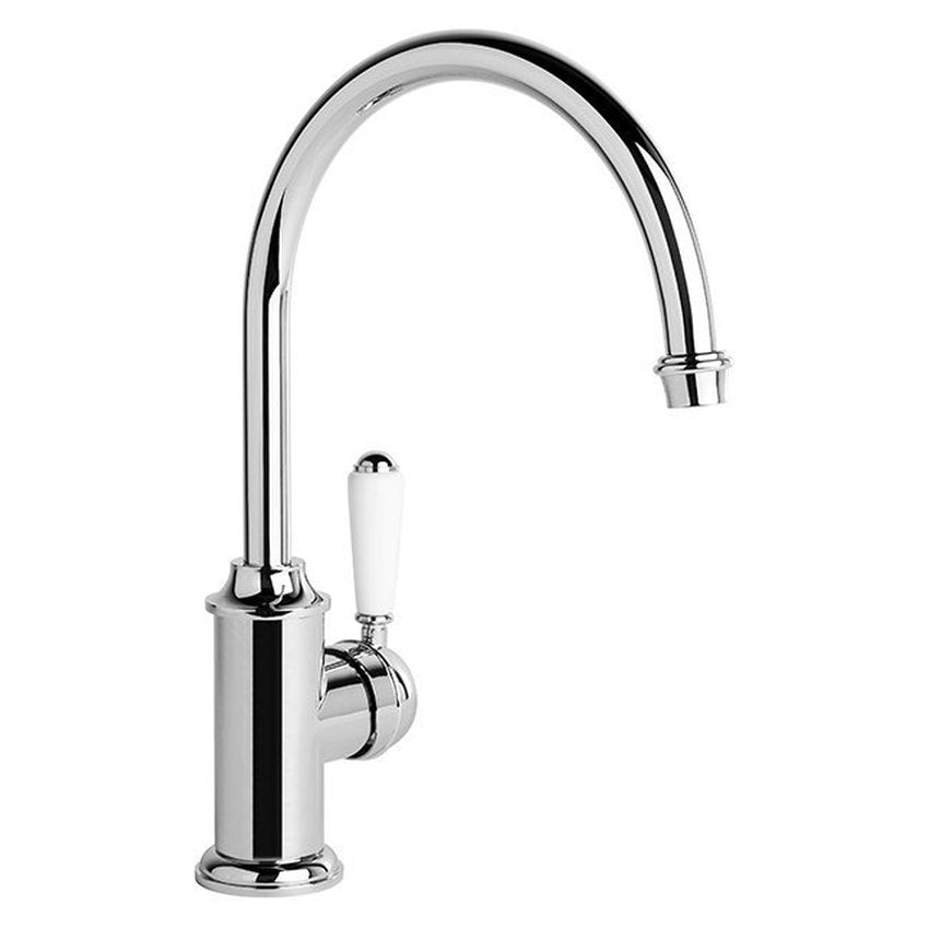 Brodware Neu England Kitchen Mixer IV , White Porcelain Lever