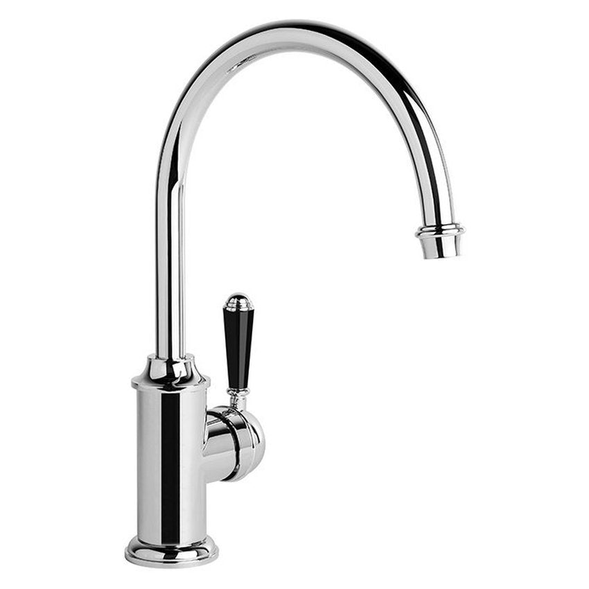 Brodware Neu England Kitchen Mixer IV , Black Porcelain Lever