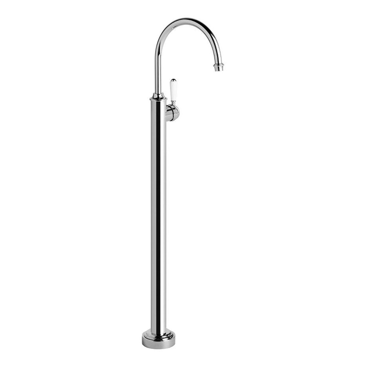 Brodware Neu England Bath Mixer I, White Porcelain Lever