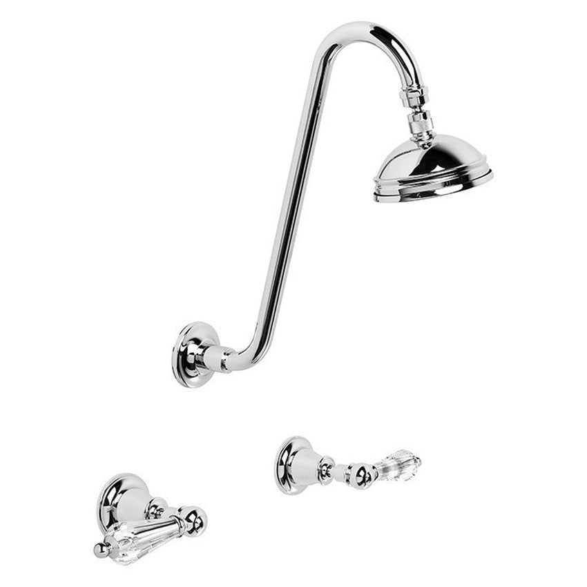 Brodware Neu England 100mm Shower Set II, Kristall Lever