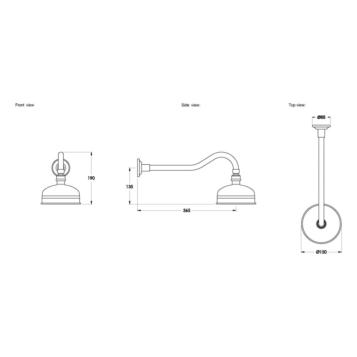 Brodware Neu England 150mm Shower Rose & Arm I