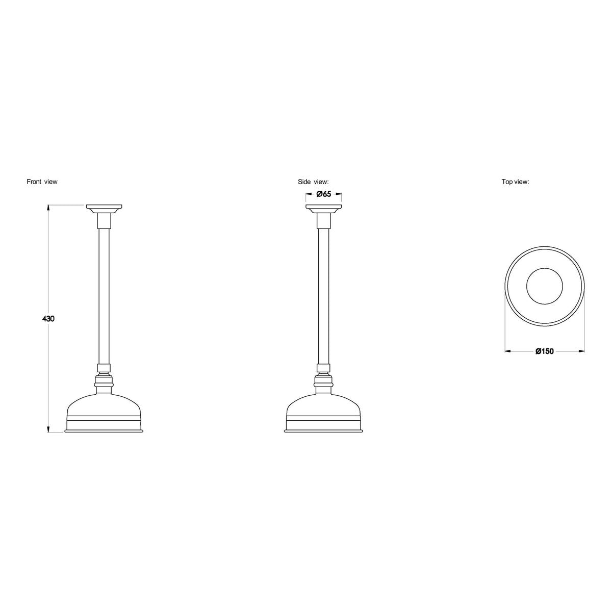 Brodware Neu England 150mm Ceiling Shower II