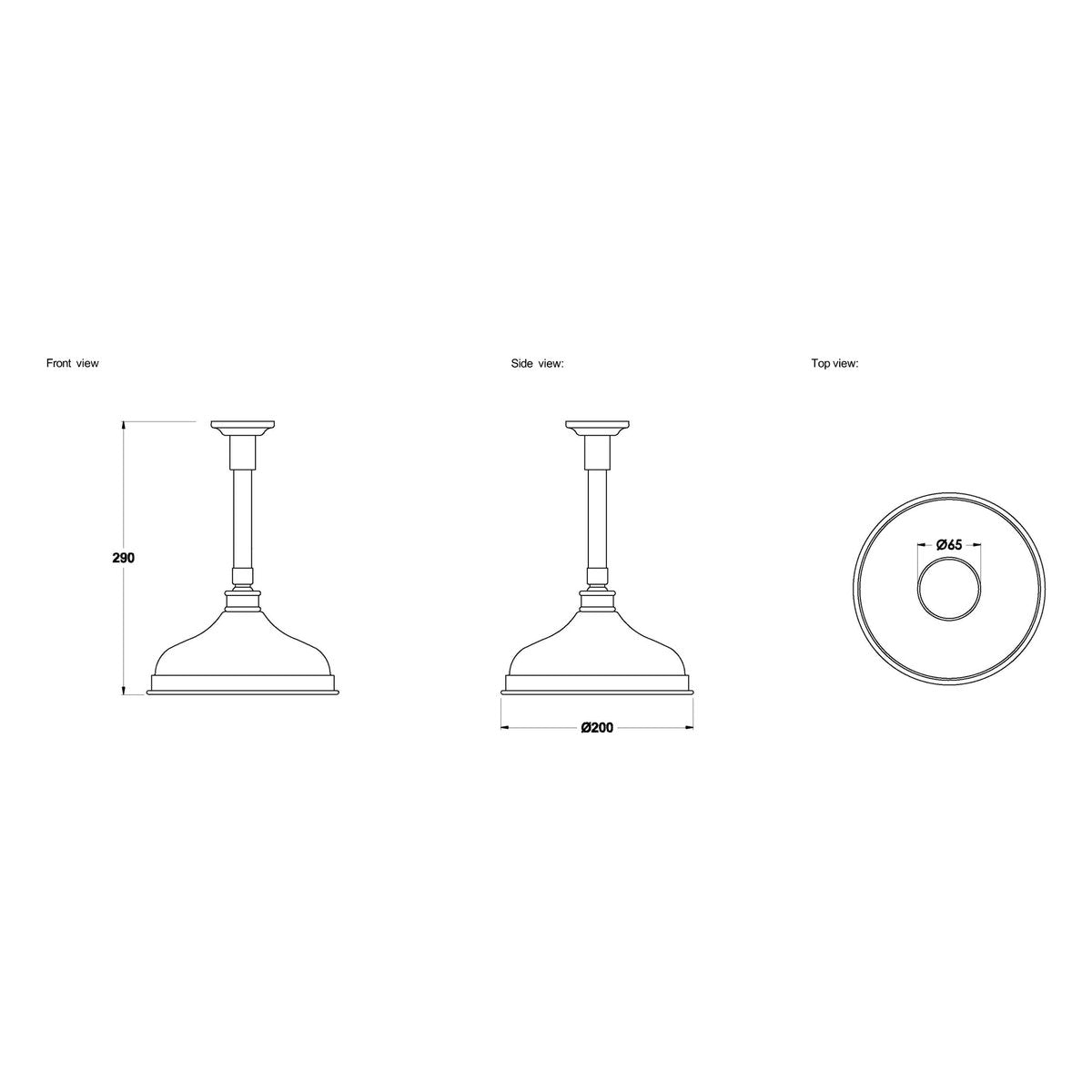 Brodware Neu England 200mm Ceiling Shower I
