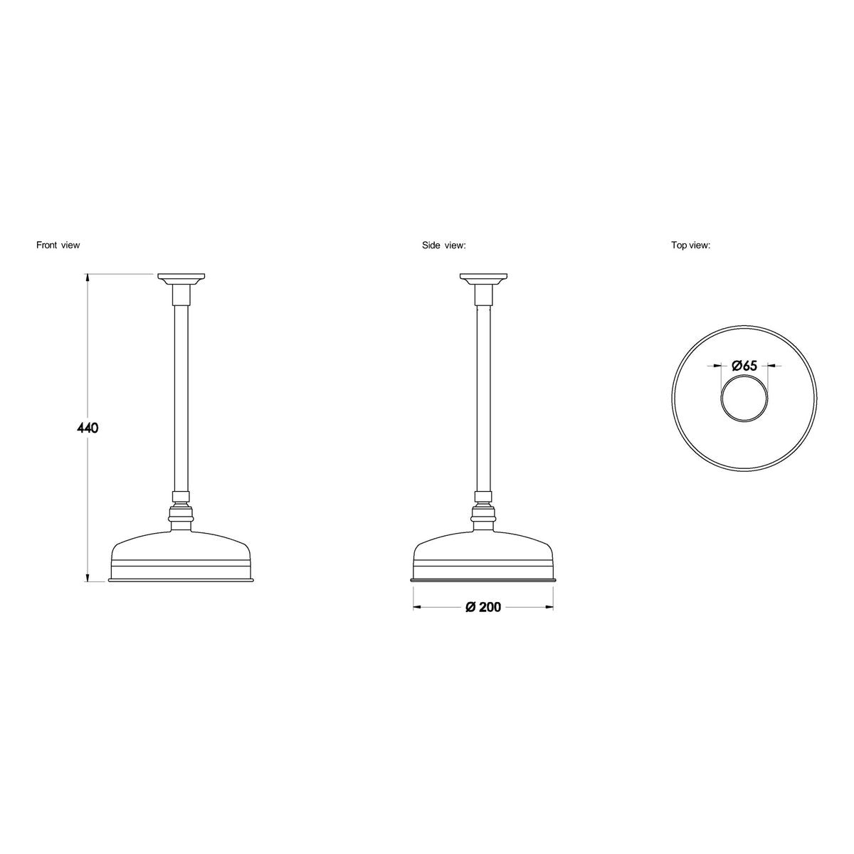 Brodware Neu England 200mm Ceiling Shower II