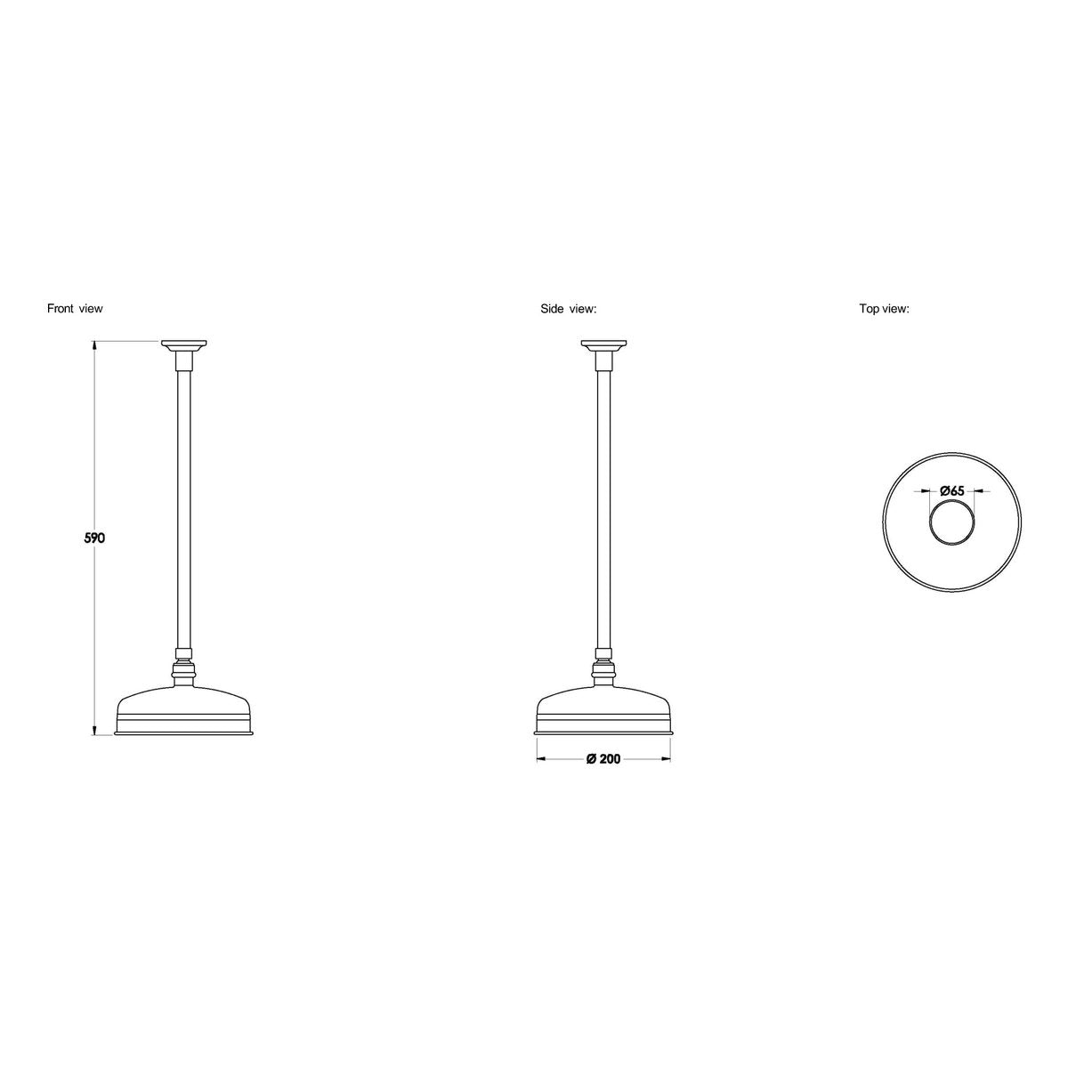 Brodware Neu England 200mm Ceiling Shower III