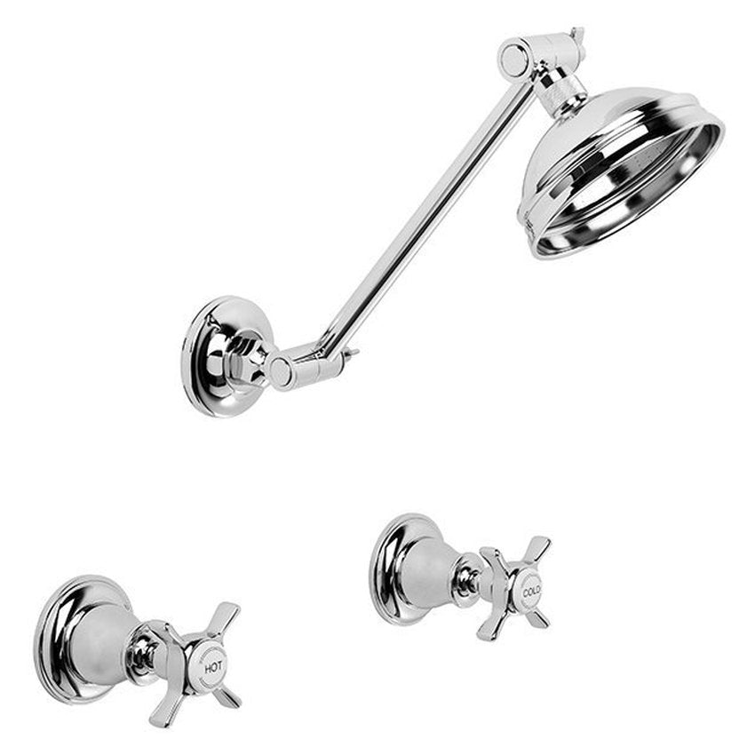 Brodware Neu England 100mm Shower Set III, Cross Handle - Ceramic Disc