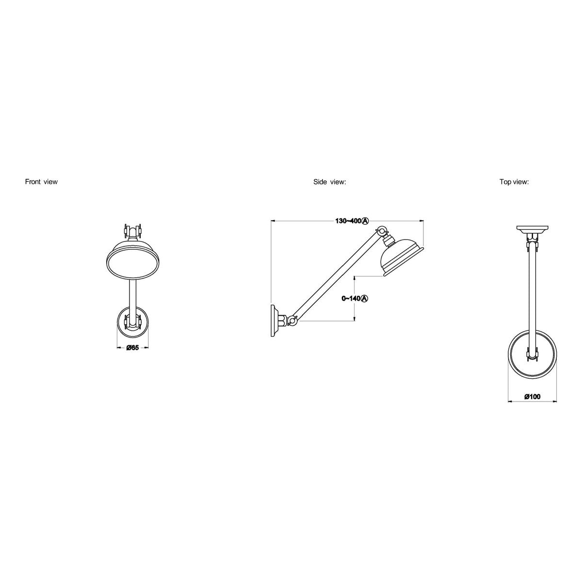 Brodware Neu England 100mm Shower Rose & Arm III