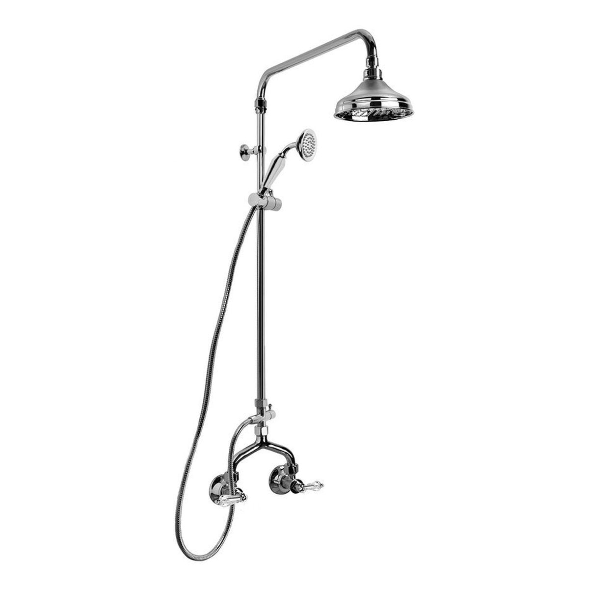Brodware Neu England 150mm Shower Set III, Kristall Lever