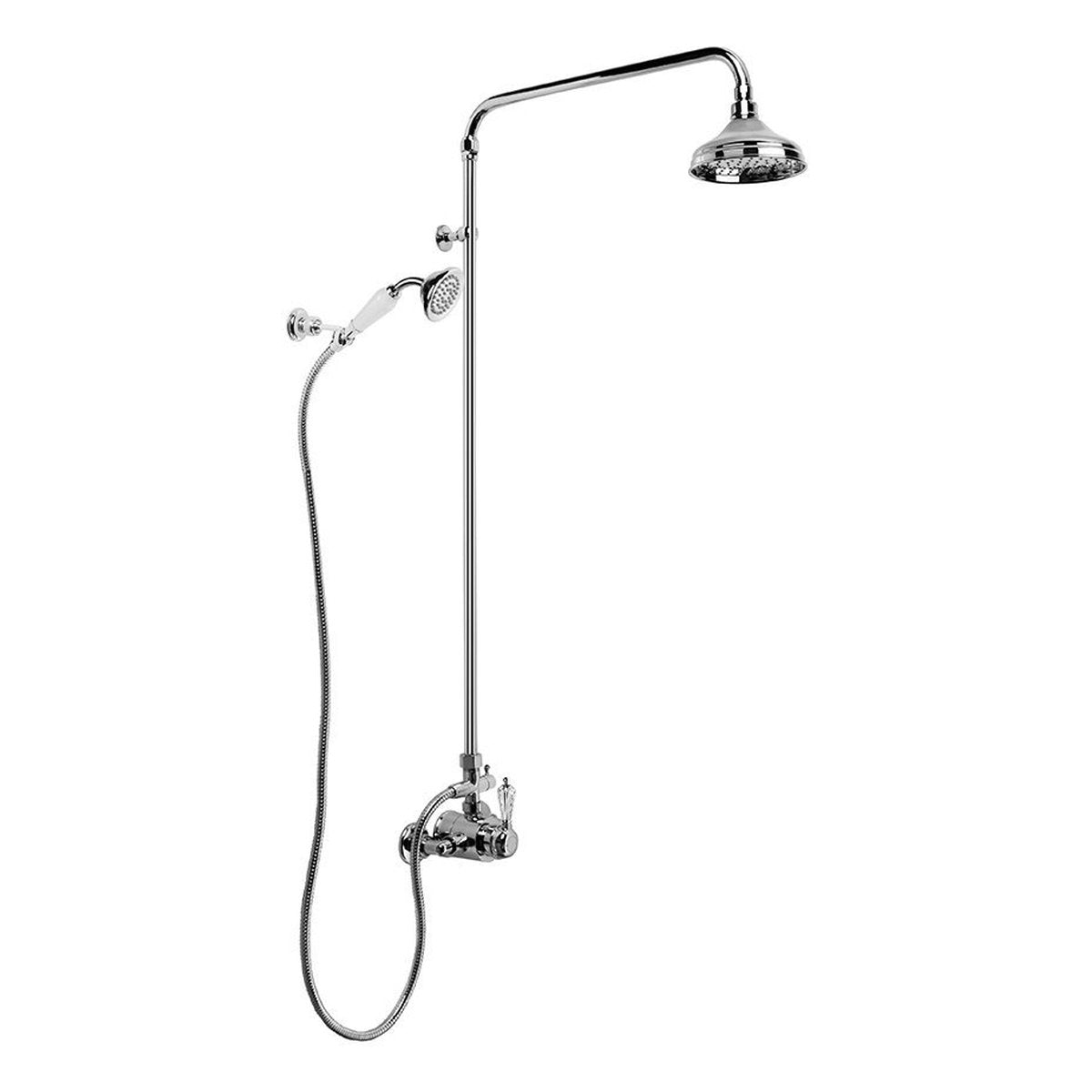 Brodware Neu England 150mm Shower Mixer Set V, Kristall Lever