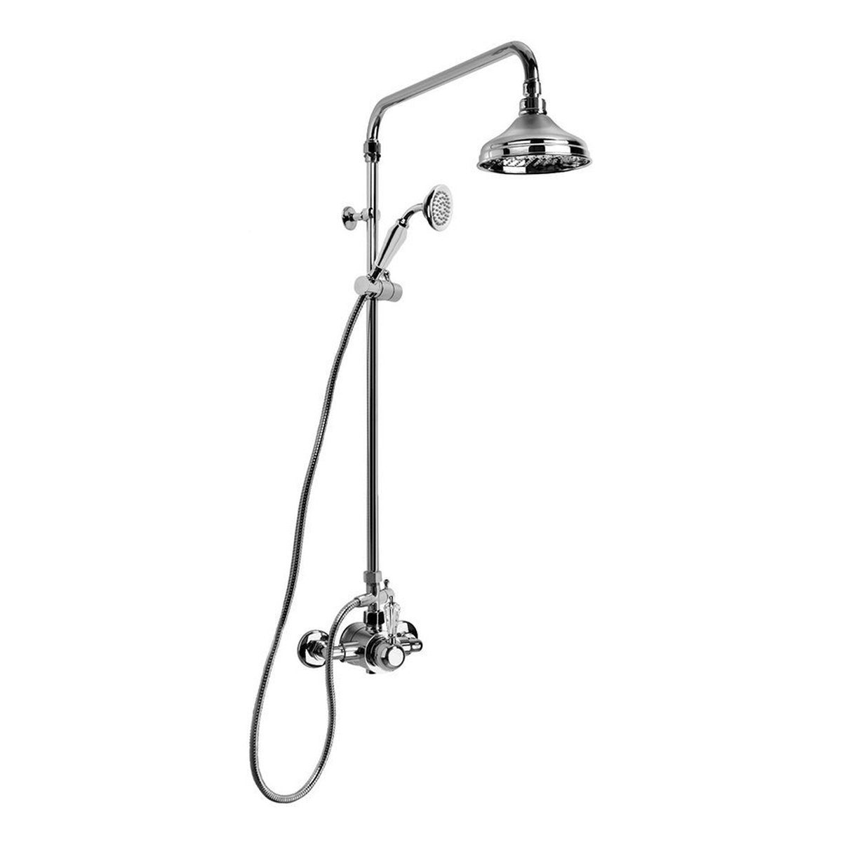 Brodware Neu England 150mm Shower Mixer Set III, Kristall Lever