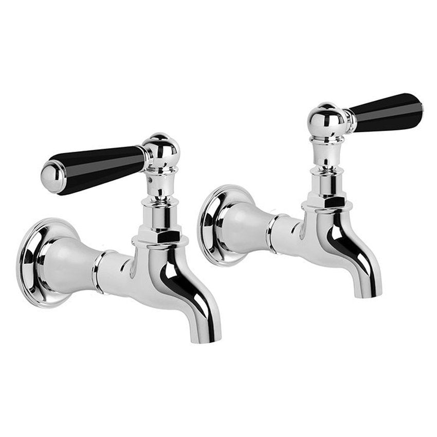 Brodware Neu England Bib Taps III, Black Porcelain Lever