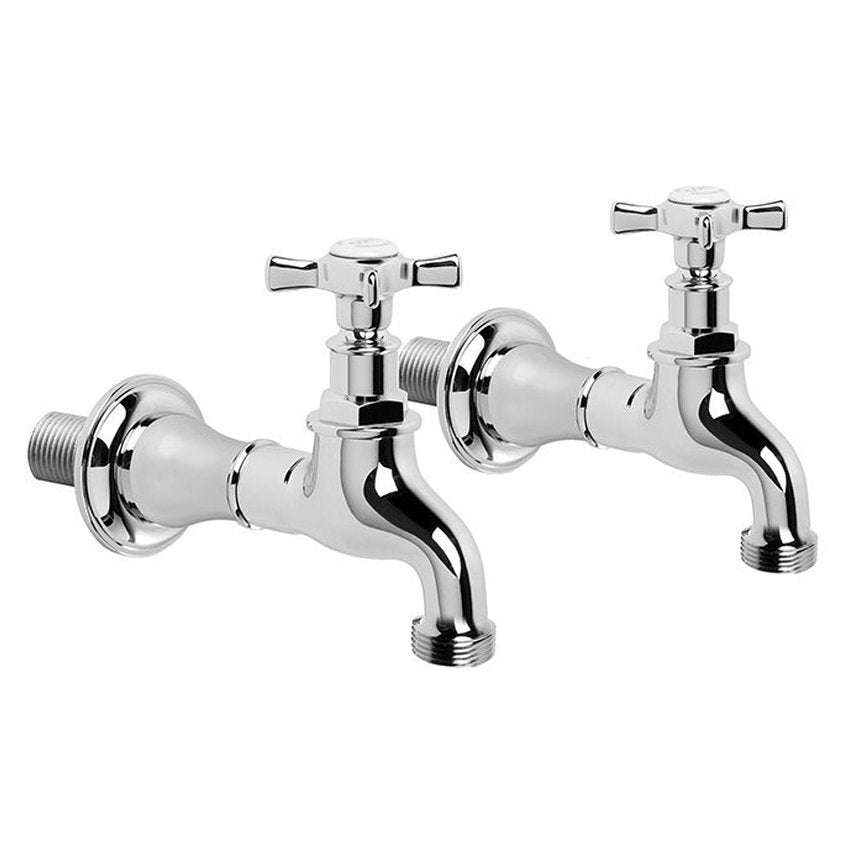 Brodware Neu England Bib Taps II, Cross Handle - Ceramic Disc