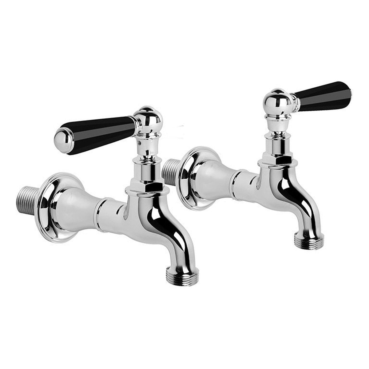 Brodware Neu England Bib Taps II, Black Porcelain Lever