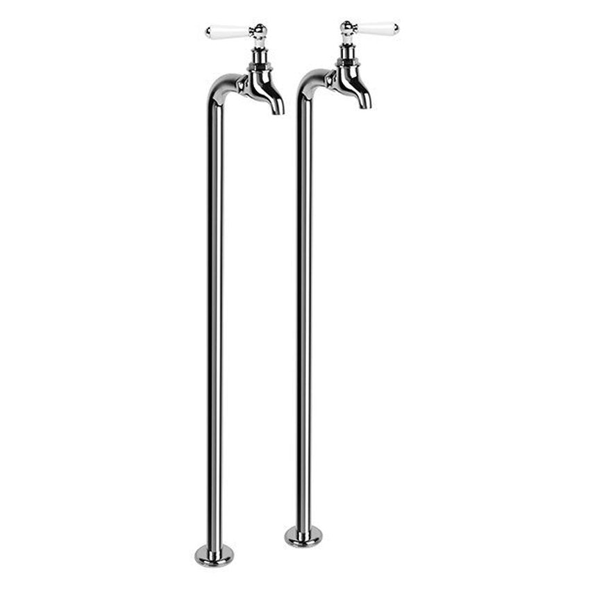 Brodware Neu England Bib Taps I, White Porcelain Lever
