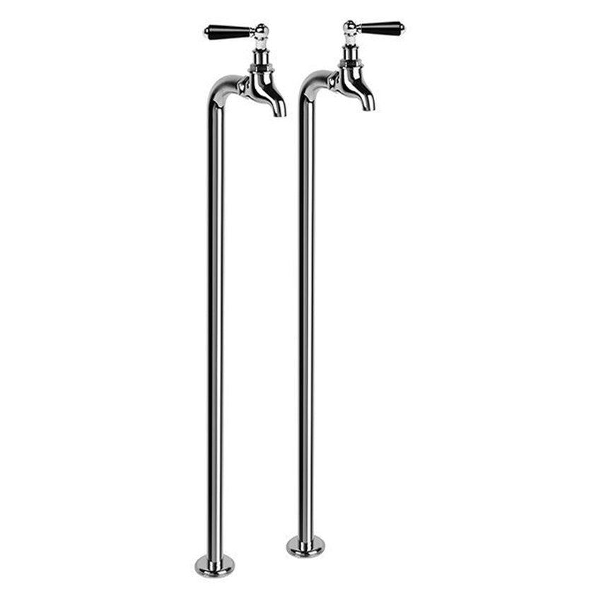 Brodware Neu England Bib Taps I, Black Porcelain Lever