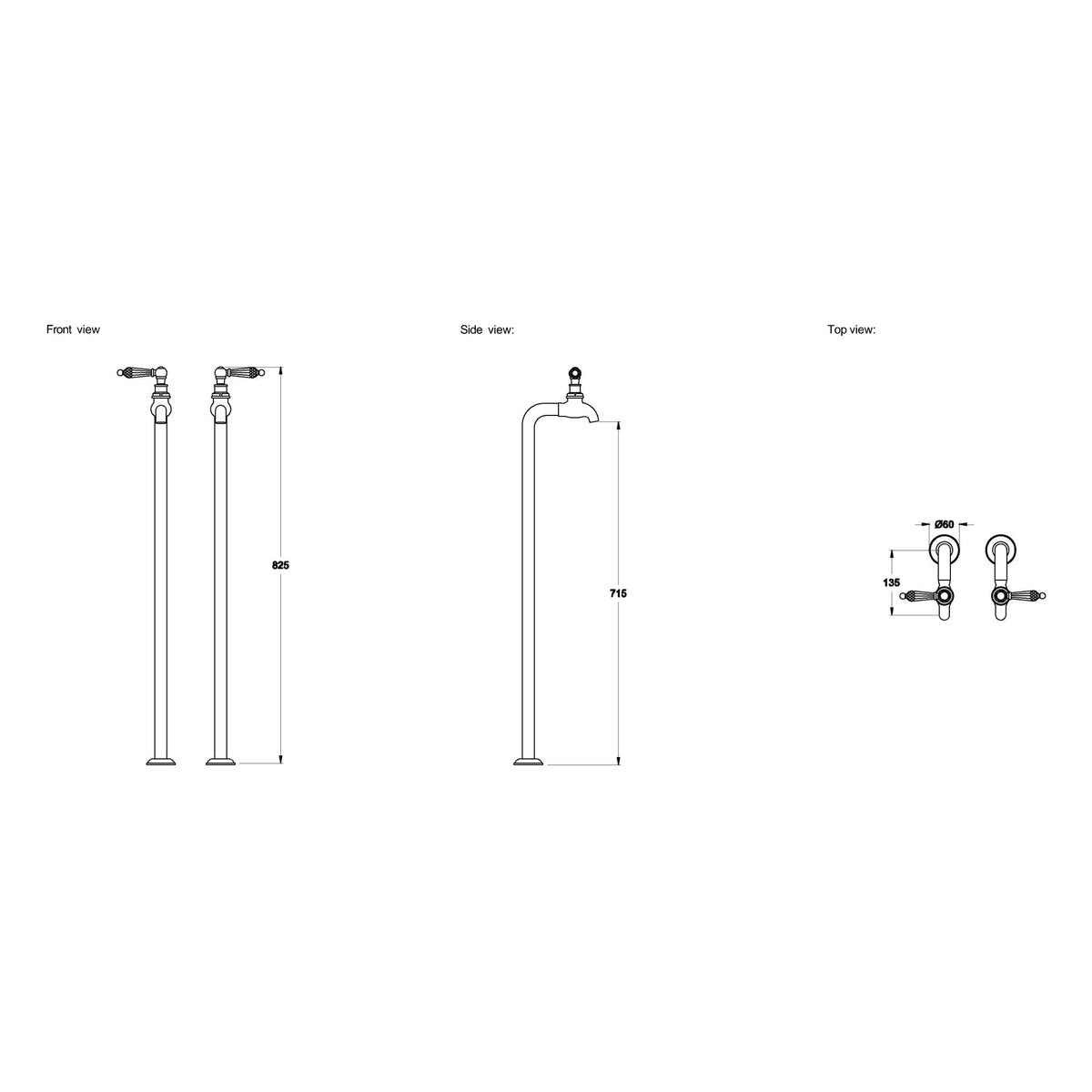 Brodware Neu England Bib Taps I, Kristall Lever