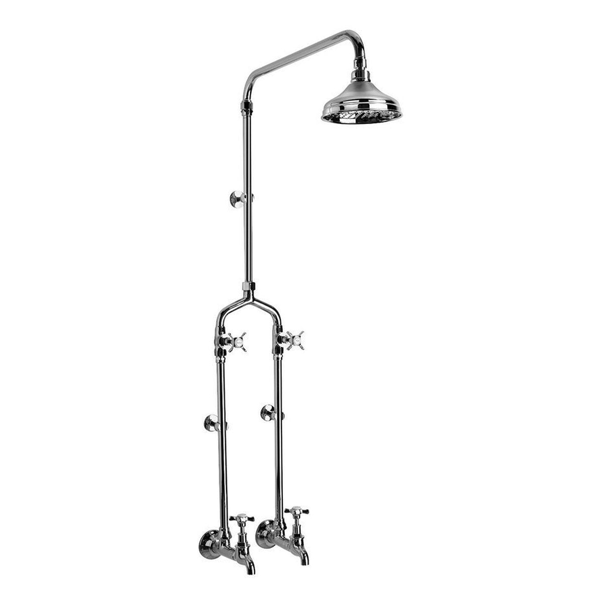 Brodware Neu England Bath & Shower Set I, Cross Handle - Ceramic Disc