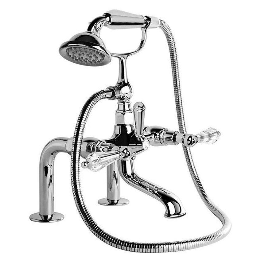 Brodware Neu England Bath Mixer With Handshower II, Kristall Lever