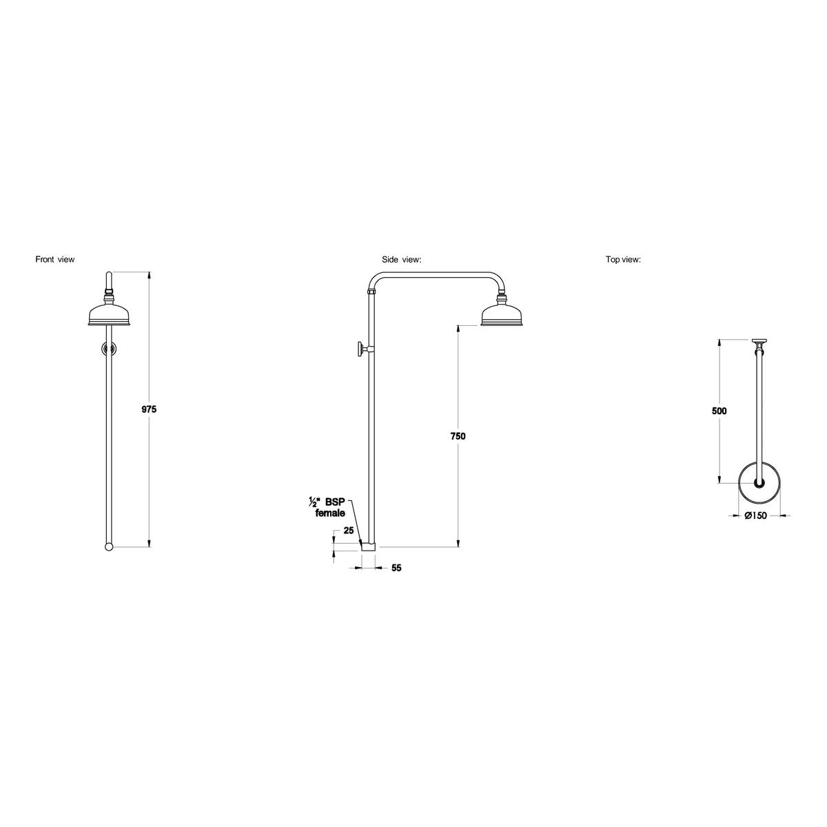 Brodware Neu England Exposed Shower