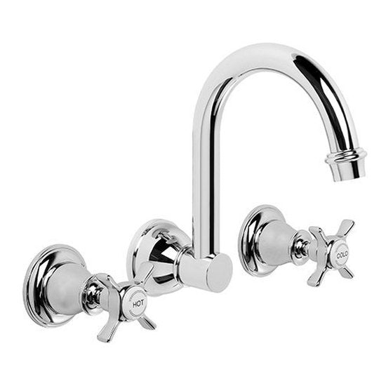 Brodware Neu England Wall Set II, Cross Handle - Ceramic Disc