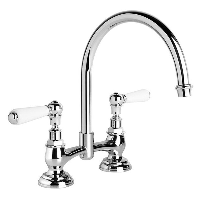 Brodware Neu England Kitchen Set I, White Porcelain Lever