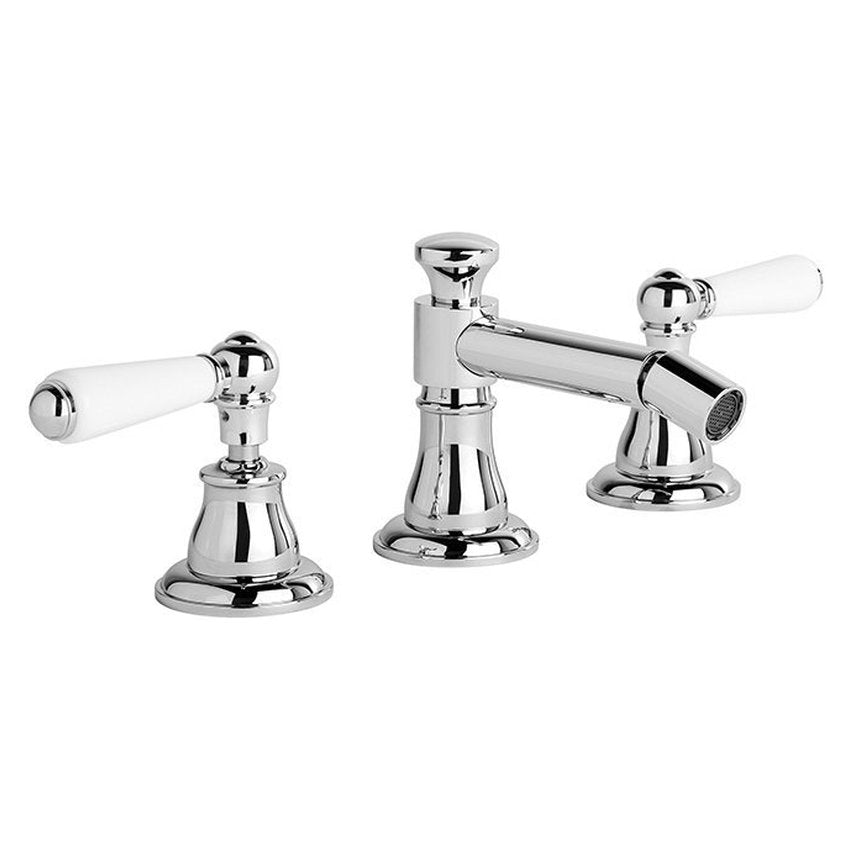 Brodware Neu England Bidet Set, White Porcelain Lever