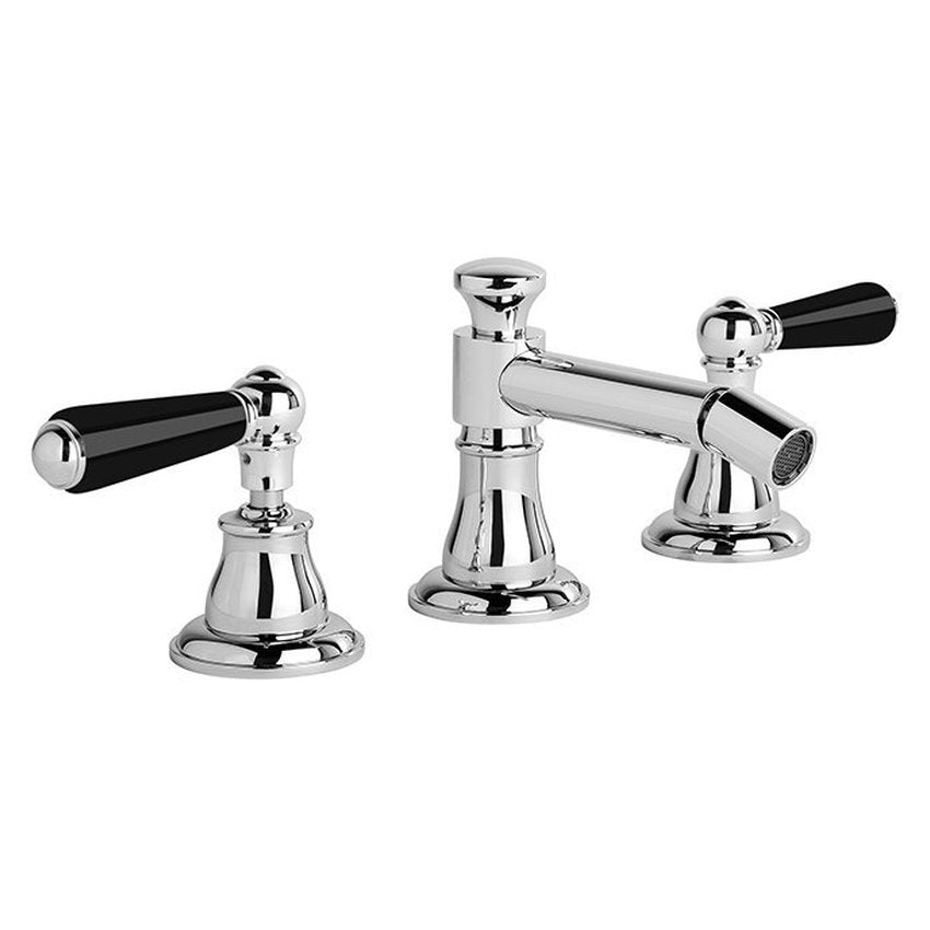 Brodware Neu England Bidet Set, Black Porcelain Lever