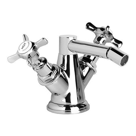 Brodware Neu England Bidet Mixer, Cross Handle - Ceramic Disc
