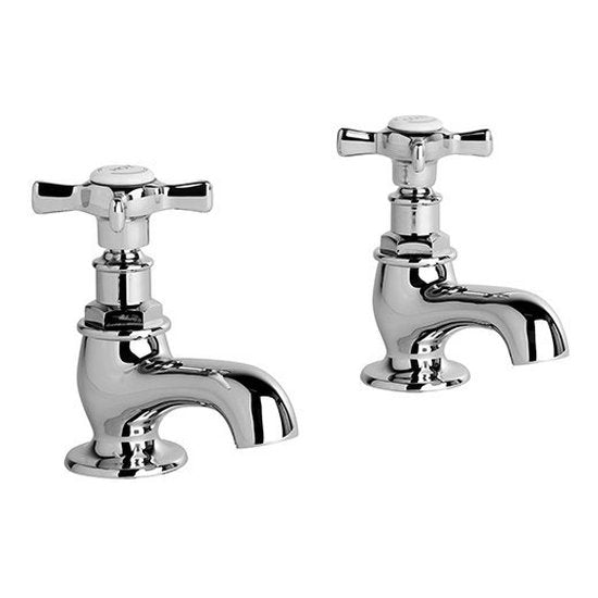 Brodware Neu England Pillar Taps, Cross Handle - Ceramic Disc