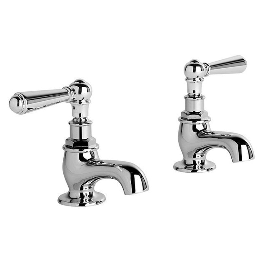 Brodware Neu England Pillar Taps, Metal Lever
