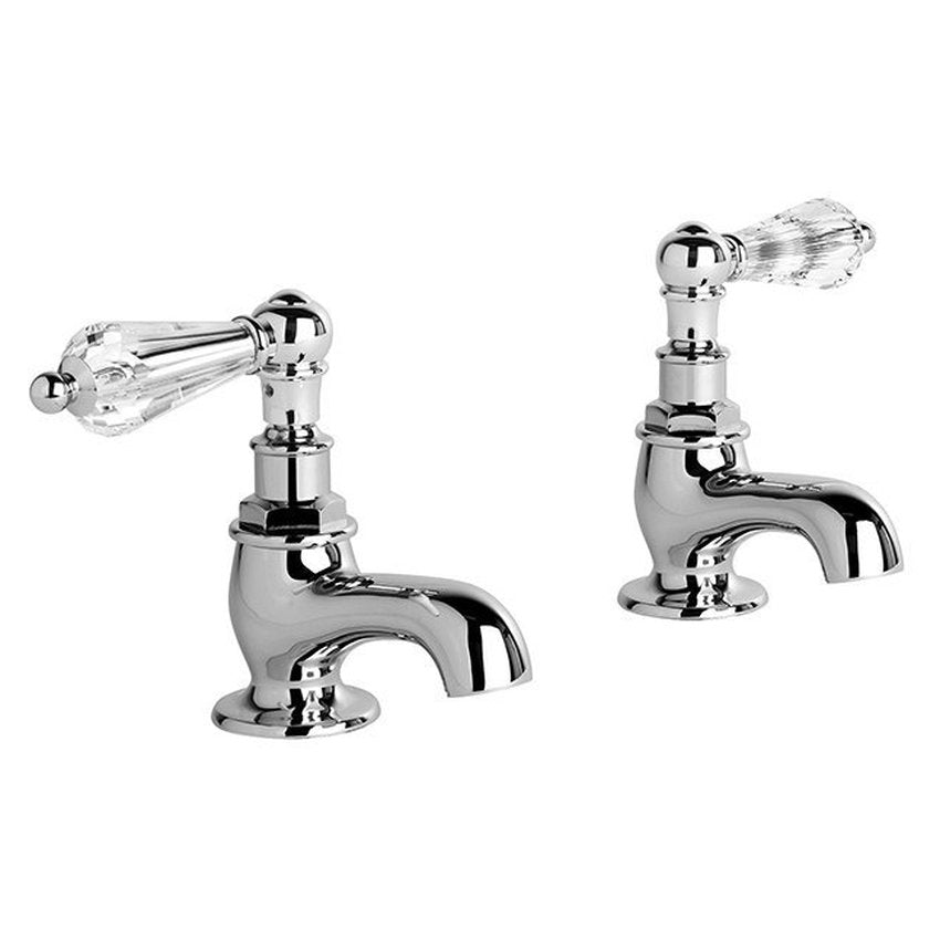 Brodware Neu England Pillar Taps, Kristall Lever