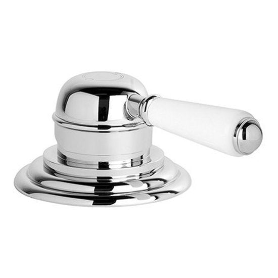 Brodware Neu England Hob Mixer, White Porcelain Lever
