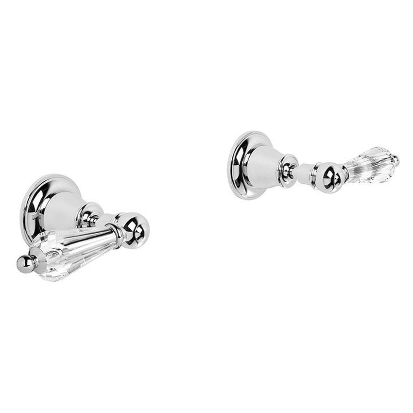 Brodware Neu England Wall Taps, Kristall Lever