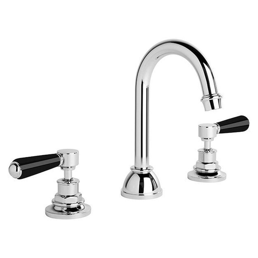 Brodware Winslow Basin Set V, Black Porcelain Lever